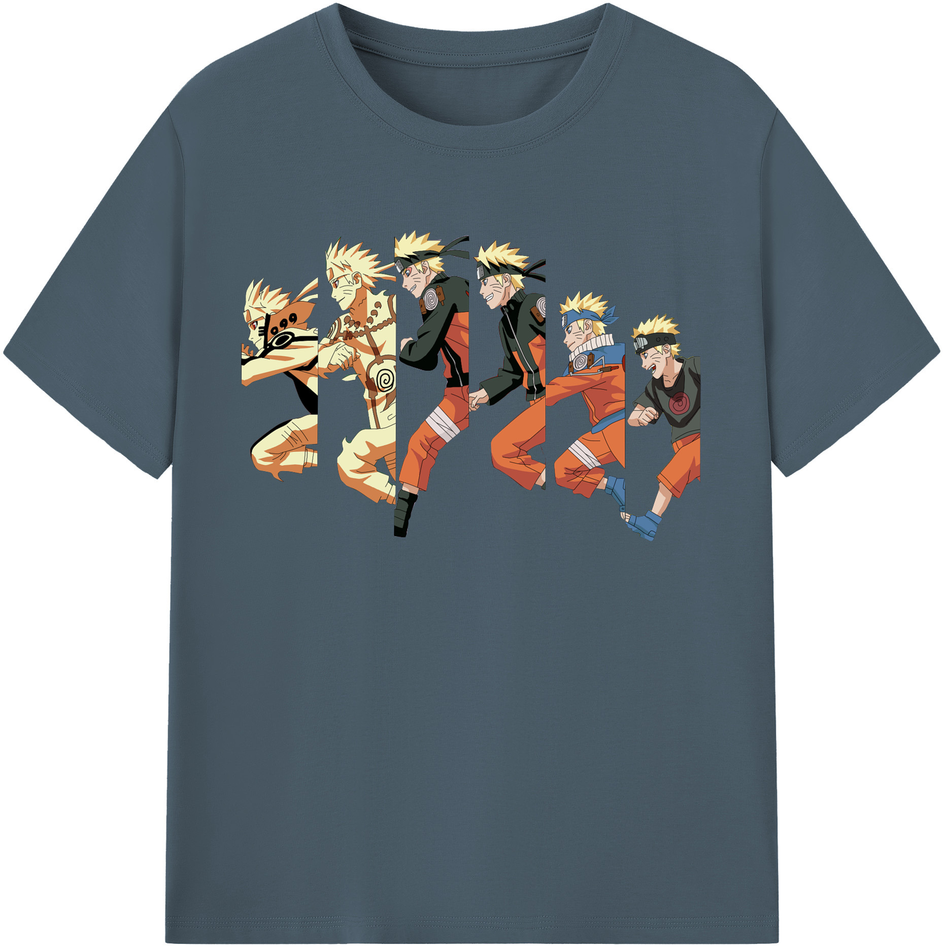 （画像用） NARUTO -ナルト- うずまき ナルト Uzumaki Naruto 綿100％半袖Tシャツ（フロントプリント）